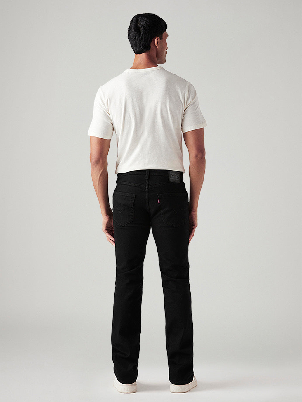 Men's 527 Black Bootcut Fit Mid Rise Jeans - Back View