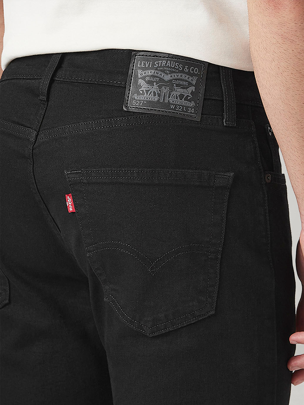 Mens 527 Mid Rise Bootcut Fit Cotton Stretch Blend Jeans - d0647a25-4a9b-400f-bc16-a85dd464f8b7 View