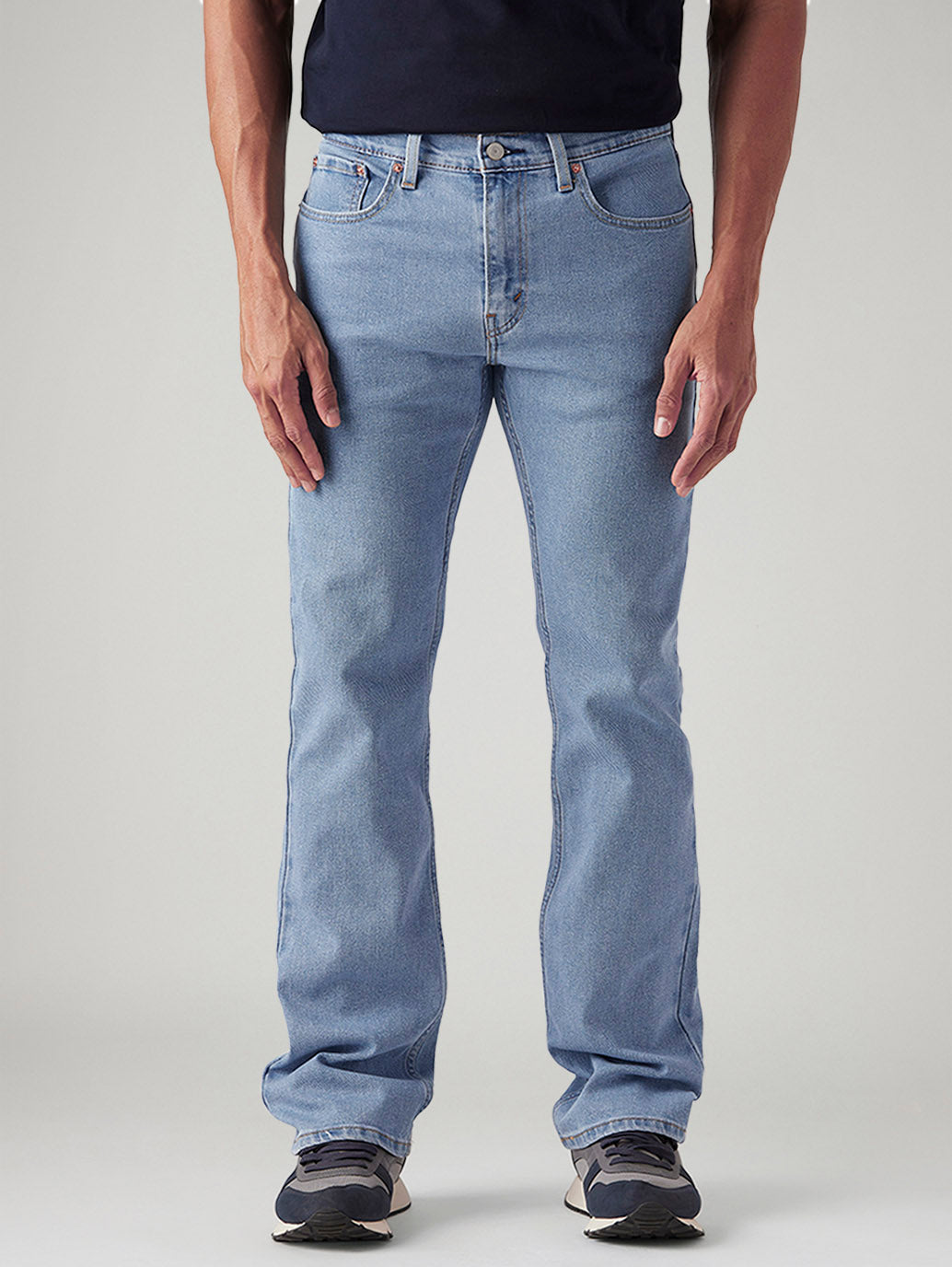Men's 527 Light Blue Bootcut Fit Mid Rise Jeans - Front View