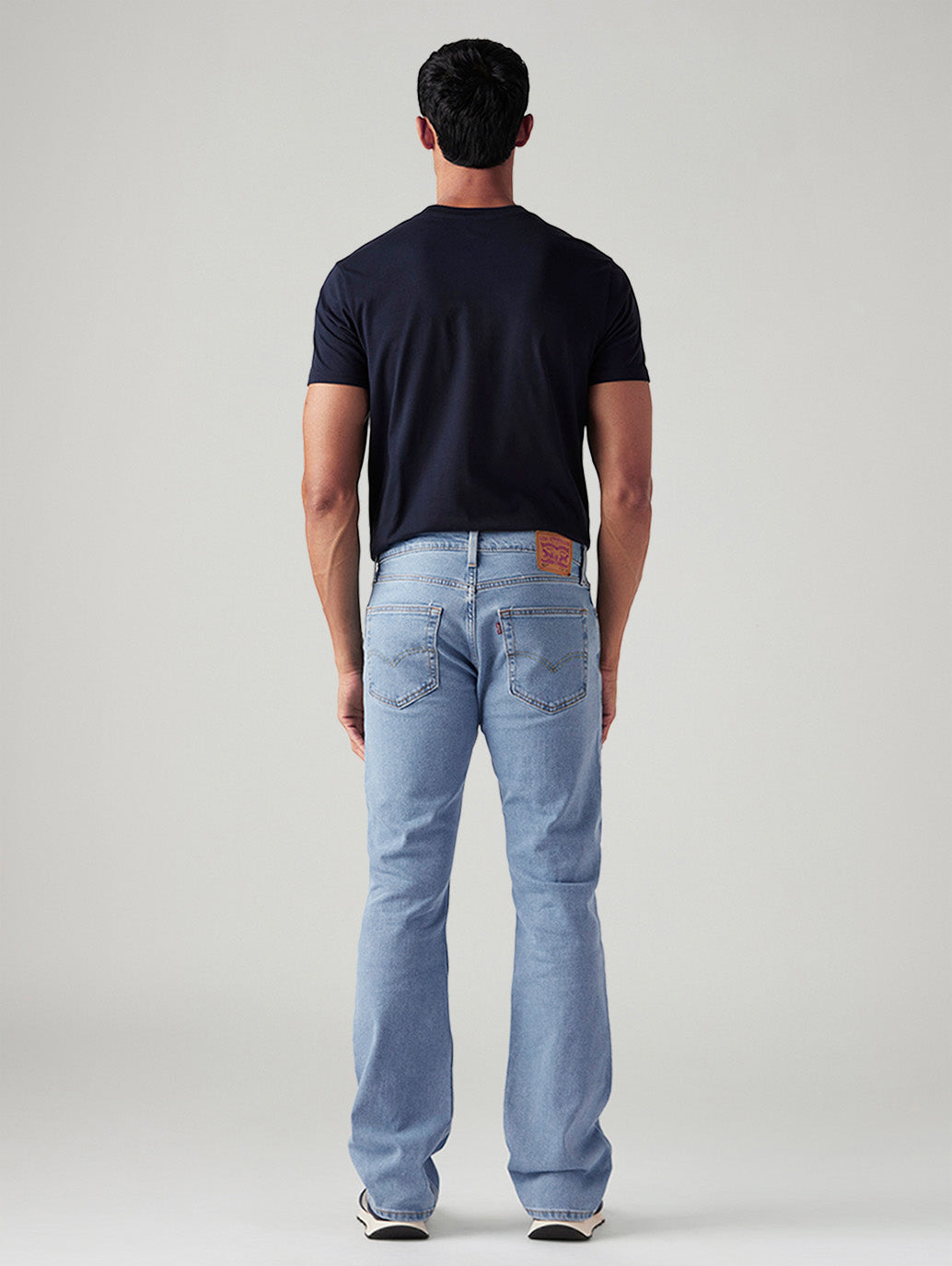 Men's 527 Light Blue Bootcut Fit Mid Rise Jeans - Back View