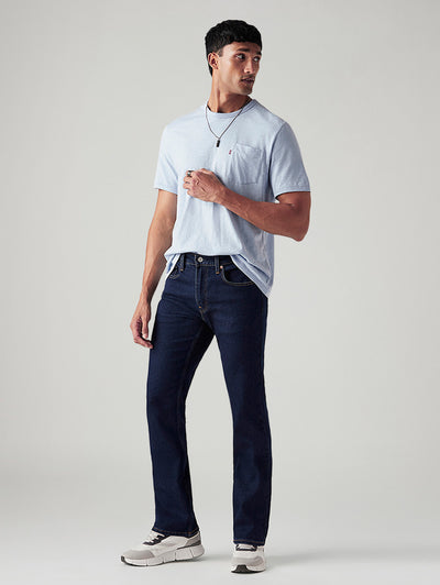 Men's 527 Dark Blue Bootcut Fit Mid Rise Jeans