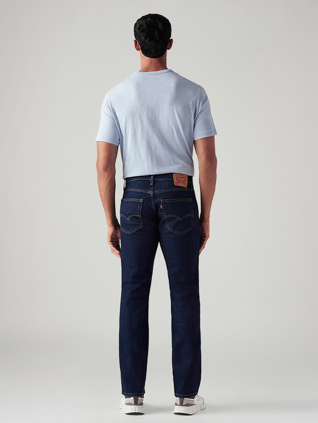 Men's 527 Dark Blue Bootcut Fit Mid Rise Jeans - Back View