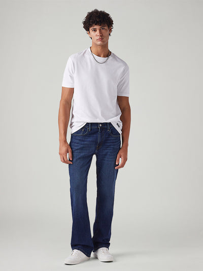 levi's Men's 527 Dark Blue Bootcut Fit Mid Rise Jeans-picture-23