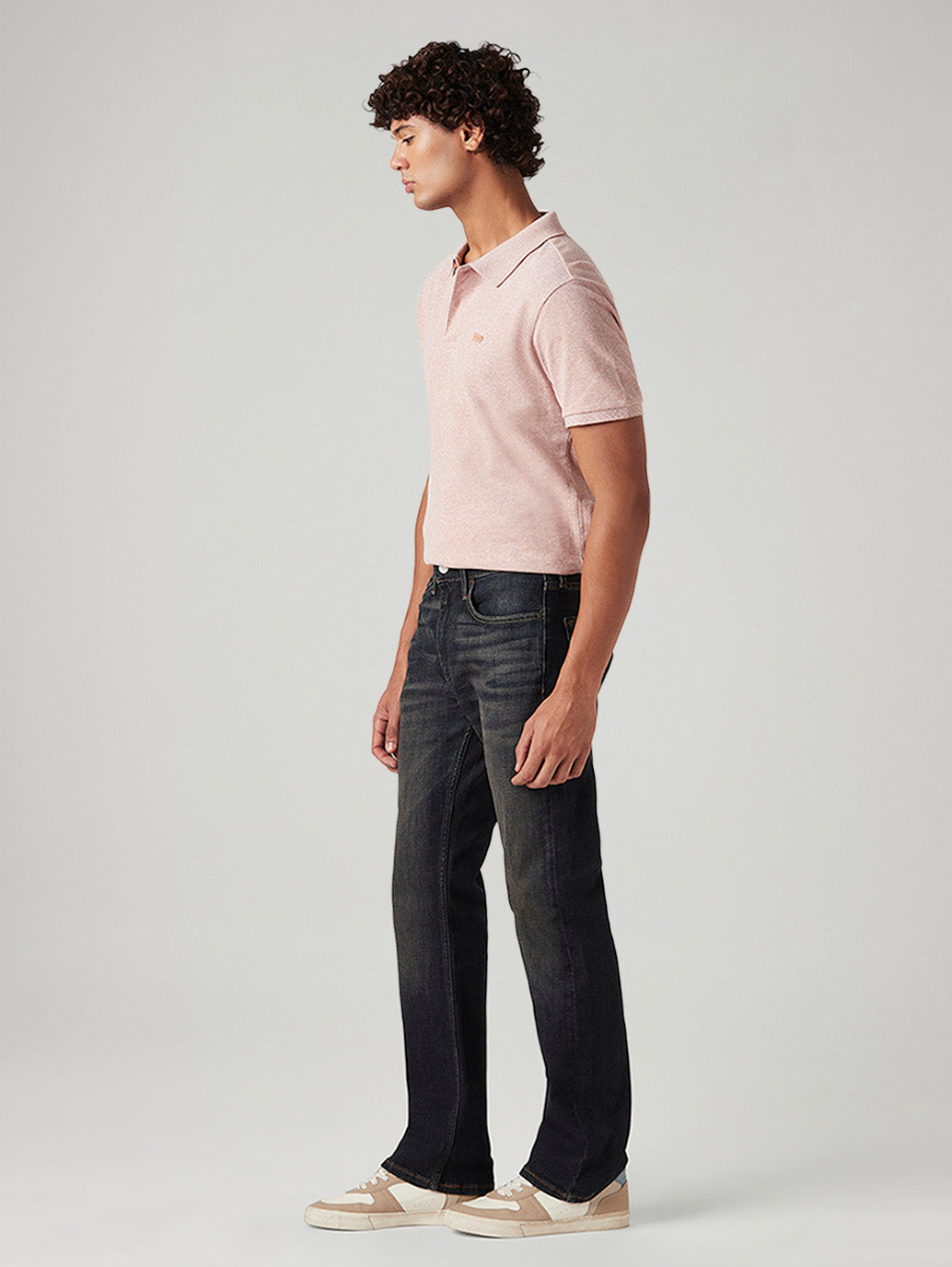 Men's 527 Dark Indigo Bootcut Fit Mid Rise Tinted Jeans - Side View