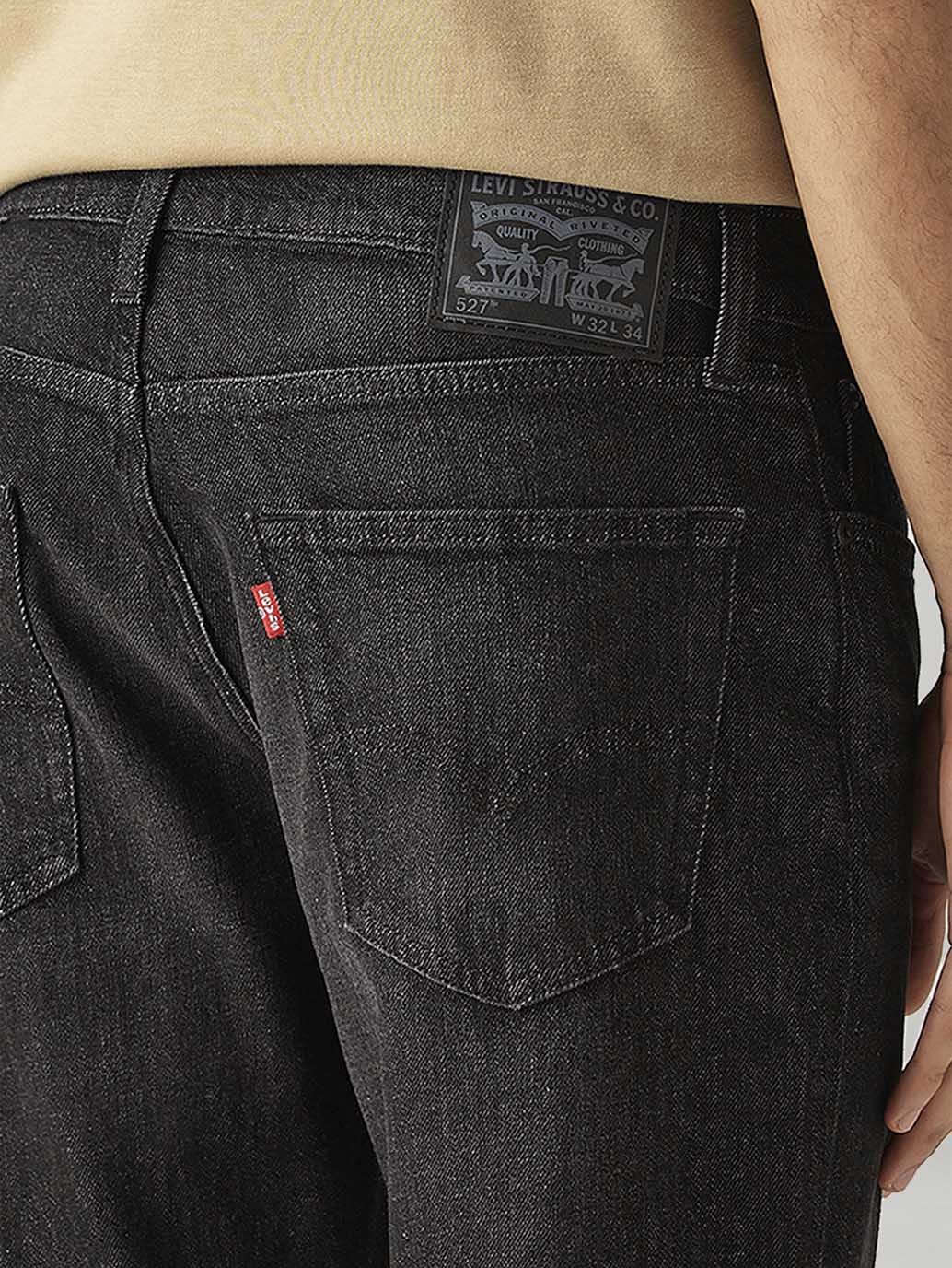Men's 527 Charcoal Grey Bootcut Fit Mid Rise Jeans - Detail View
