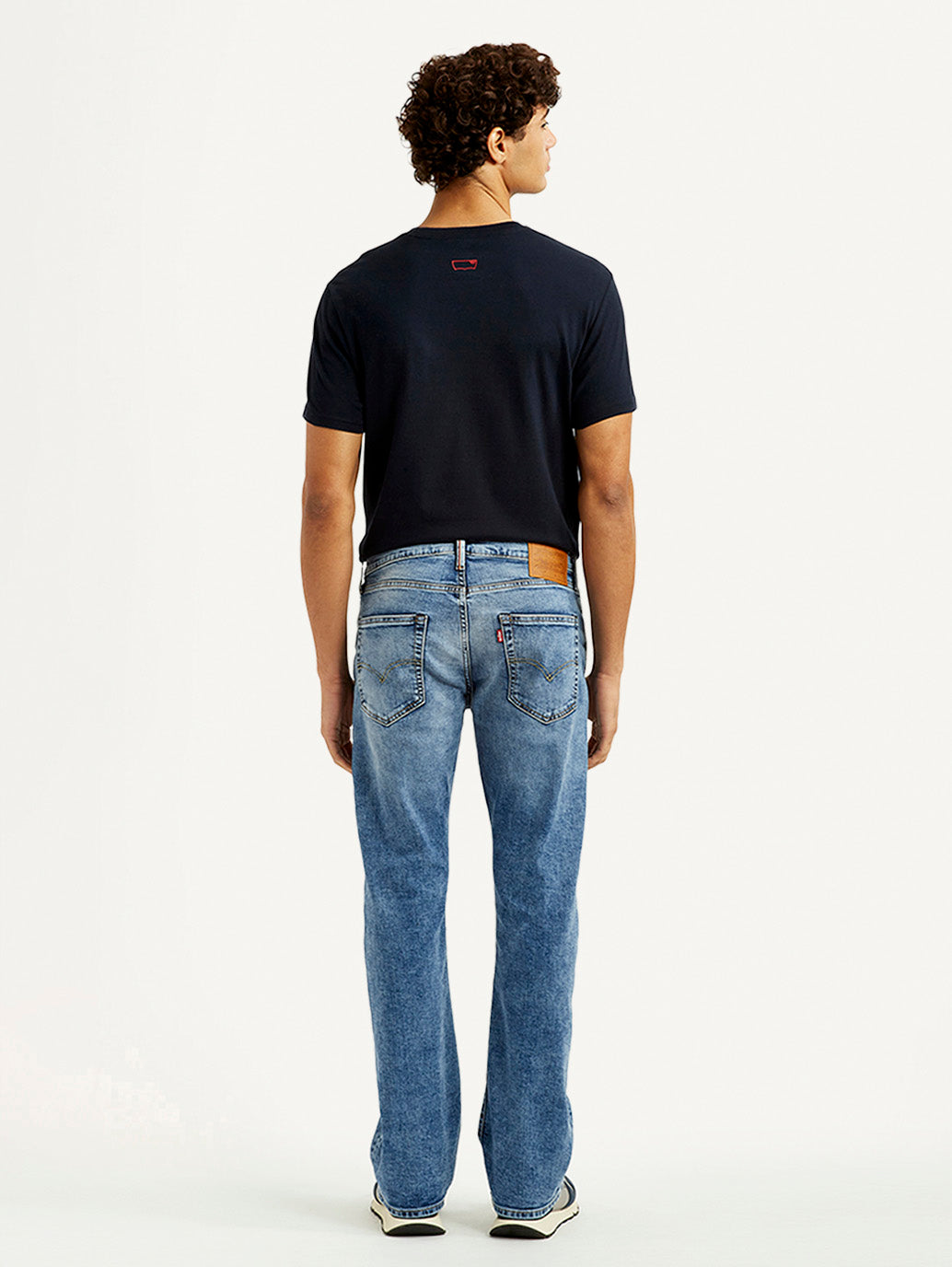 Men's 527 Blue Slim Bootcut Fit Mid Rise Jeans - Back View