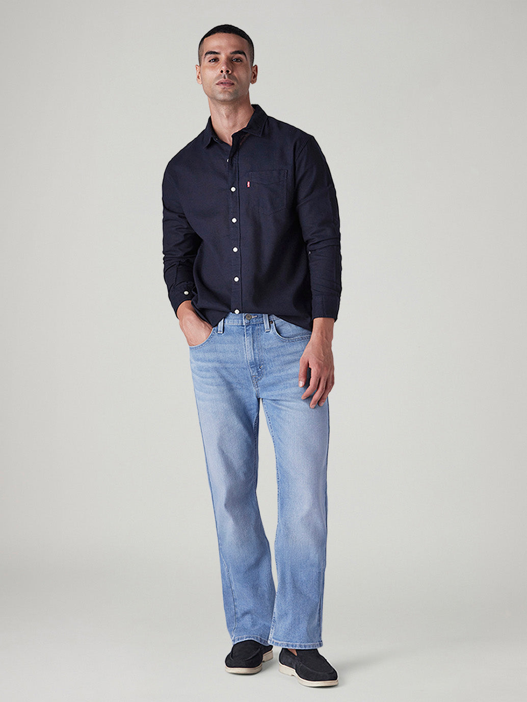 Men's 527 Light Blue Bootcut Fit Mid Rise Jeans