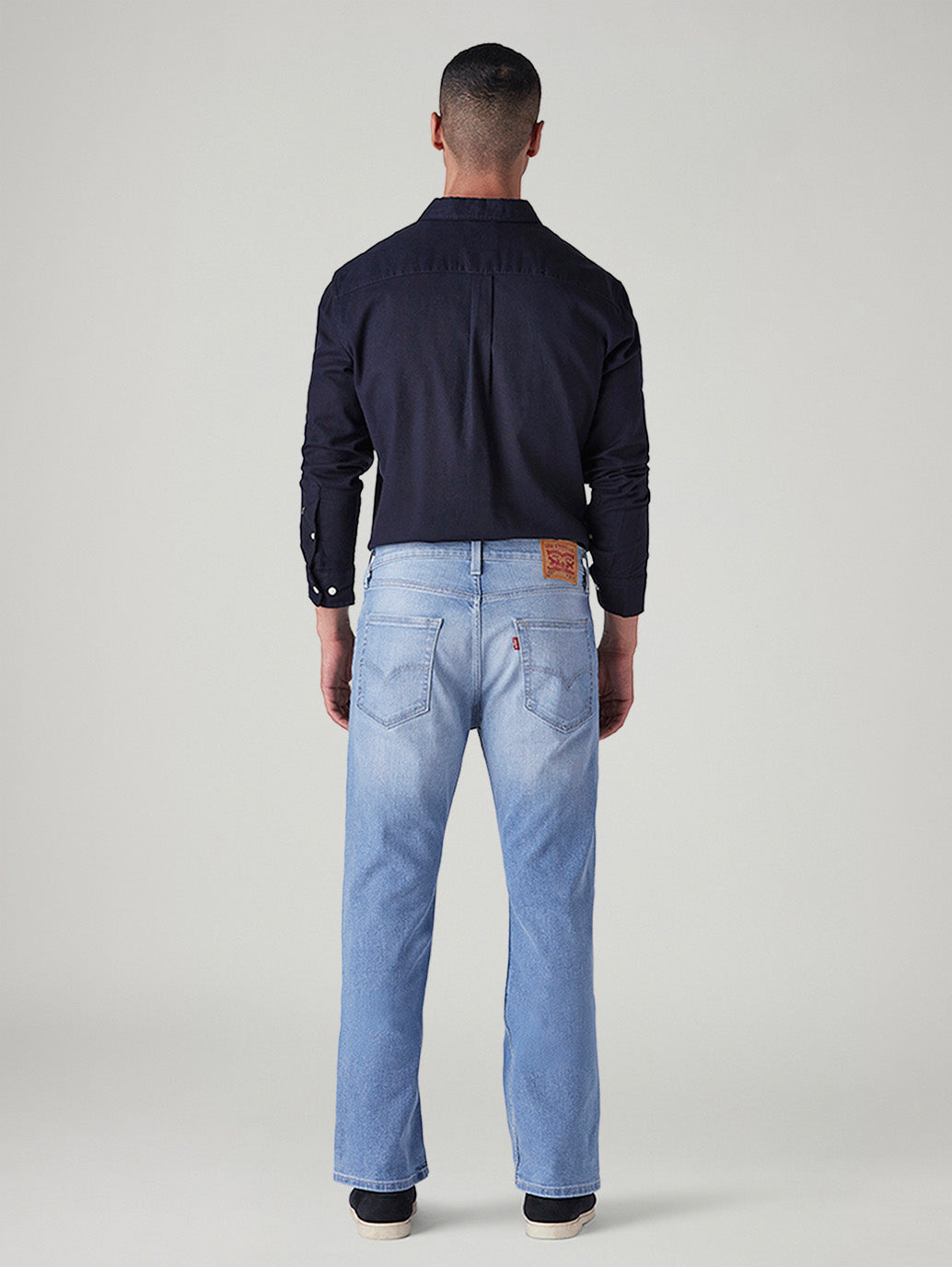 Men's 527 Light Blue Bootcut Fit Mid Rise Jeans - Back View