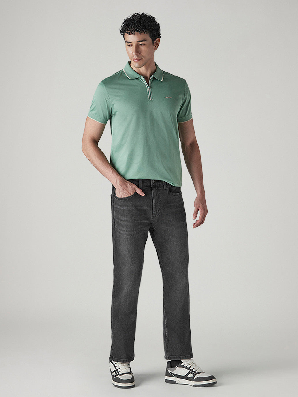 Men's 527 Charcoal Grey Bootcut Fit Mid Rise Jeans