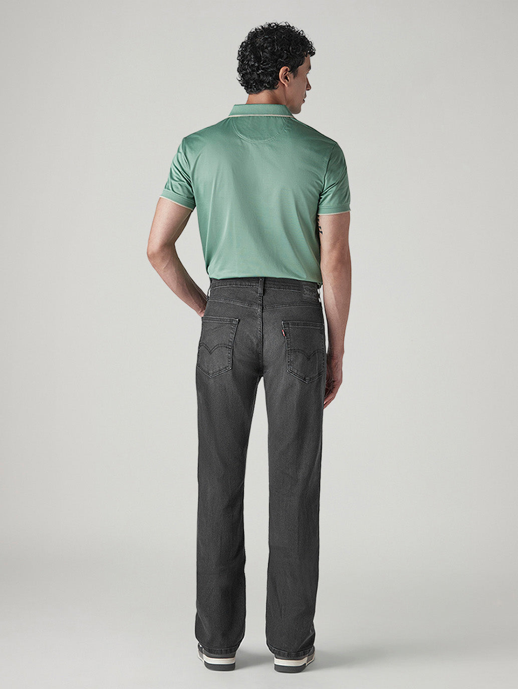 Men's 527 Charcoal Grey Bootcut Fit Mid Rise Jeans - Back View