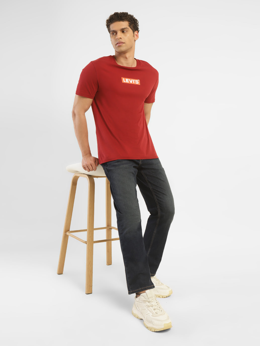 Men's 541 Blue Athletic Tapered Fit Mid Rise Jeans