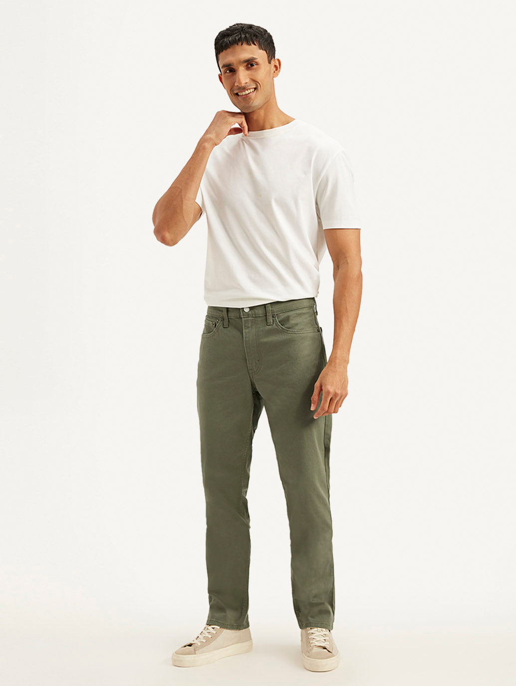 Men's 541 Olive Green Athletic Tapered Fit Mid Rise Jeans