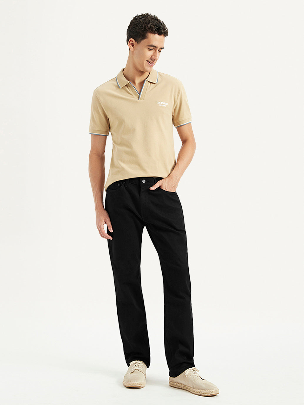 Men's 541 Black Athletic Tapered Fit Mid Rise Jeans