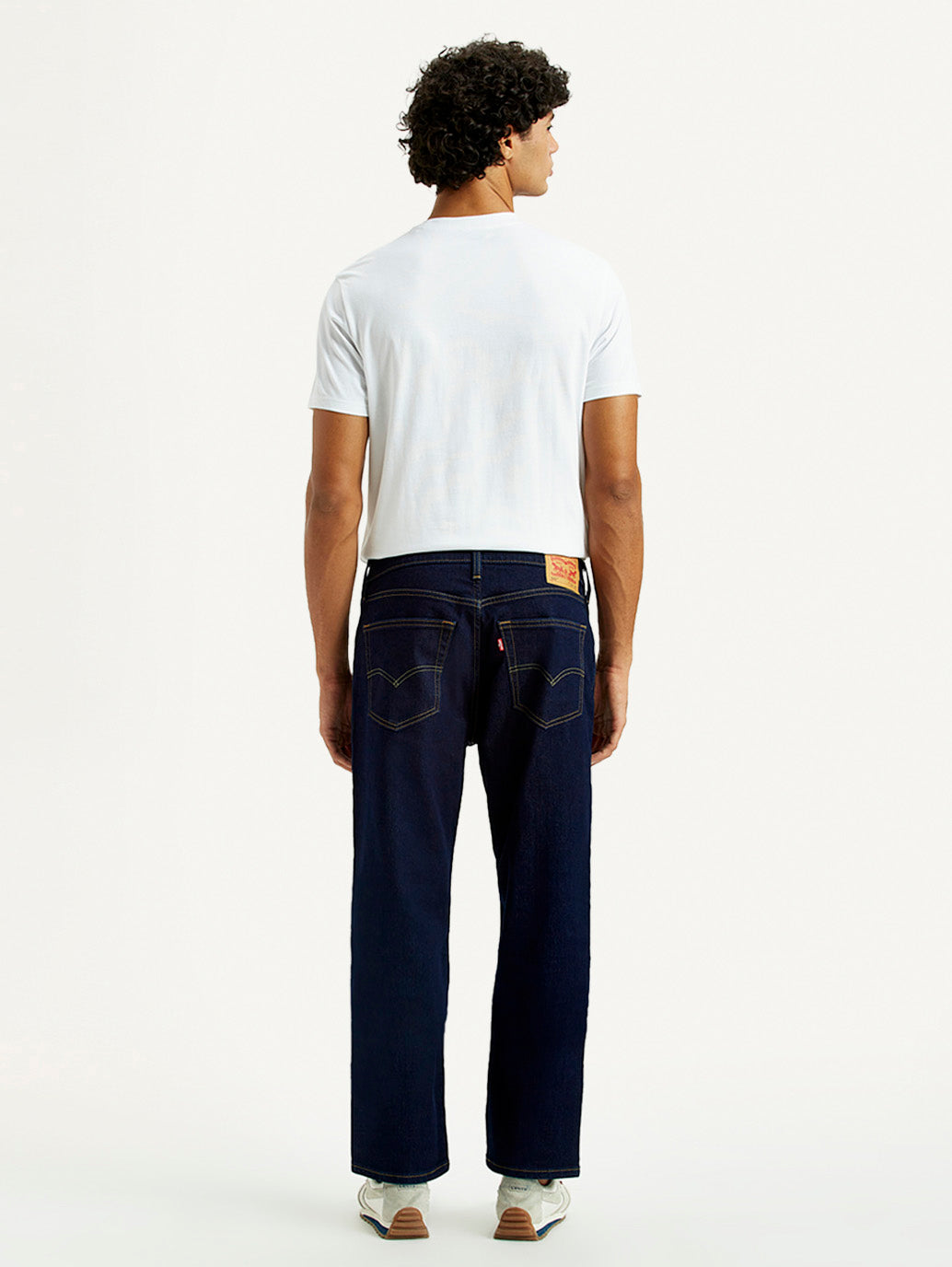 Men's 541 Navy Blue Athletic Tapered Fit Mid Rise Jeans - Back View