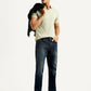 Men's 541 Dark Blue Athletic Tapered Fit Mid Rise Jeans - Styleshot View