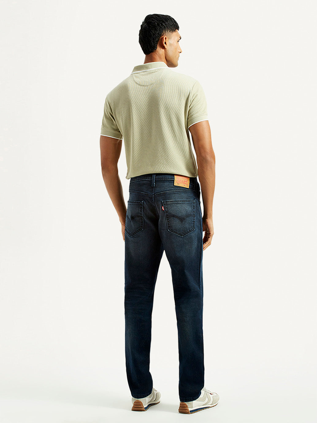 Men's 541 Dark Blue Athletic Tapered Fit Mid Rise Jeans - Back View