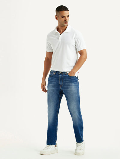 Men's 541 Blue Regular Tapered Fit Mid Rise Jeans-image-38