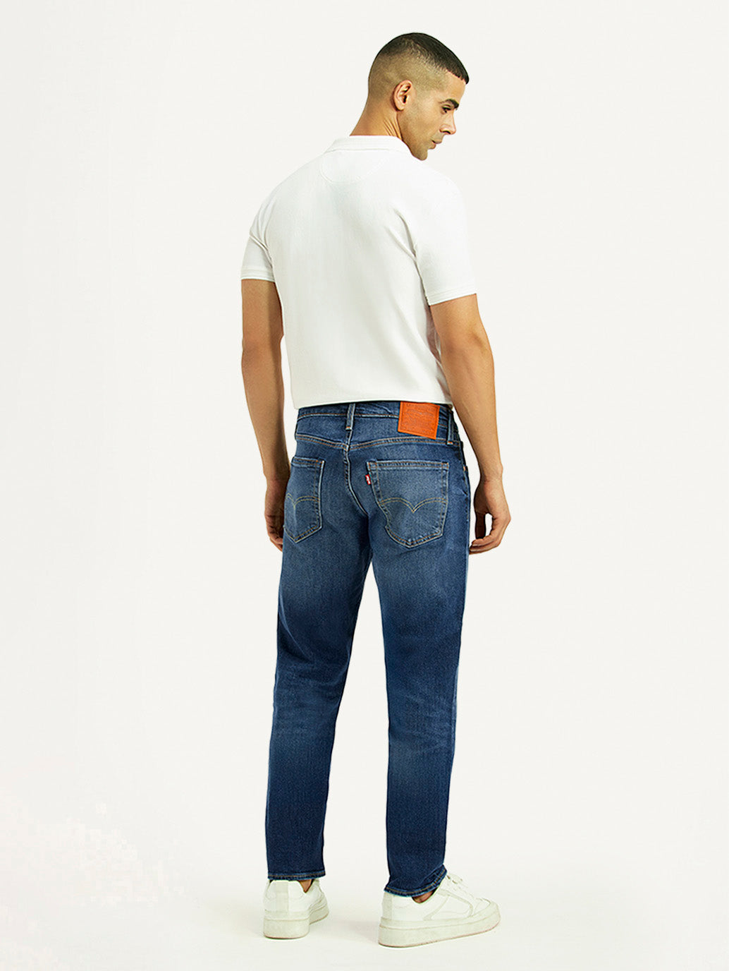 Men's 541 Blue Regular Tapered Fit Mid Rise Jeans - Back View