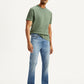 Men's 541 Blue Athletic Tapered Fit Mid Rise Linen Jeans - Styleshot View