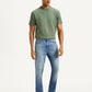 Men's 541 Blue Athletic Tapered Fit Mid Rise Linen Jeans - Front View