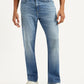 Men's 541 Blue Athletic Tapered Fit Mid Rise Linen Jeans - Front View