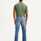Men's 541 Blue Athletic Tapered Fit Mid Rise Linen Jeans - Back View