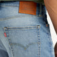 Men's 541 Blue Athletic Tapered Fit Mid Rise Linen Jeans - Detail View