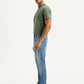 Men's 541 Blue Athletic Tapered Fit Mid Rise Linen Jeans - Side View