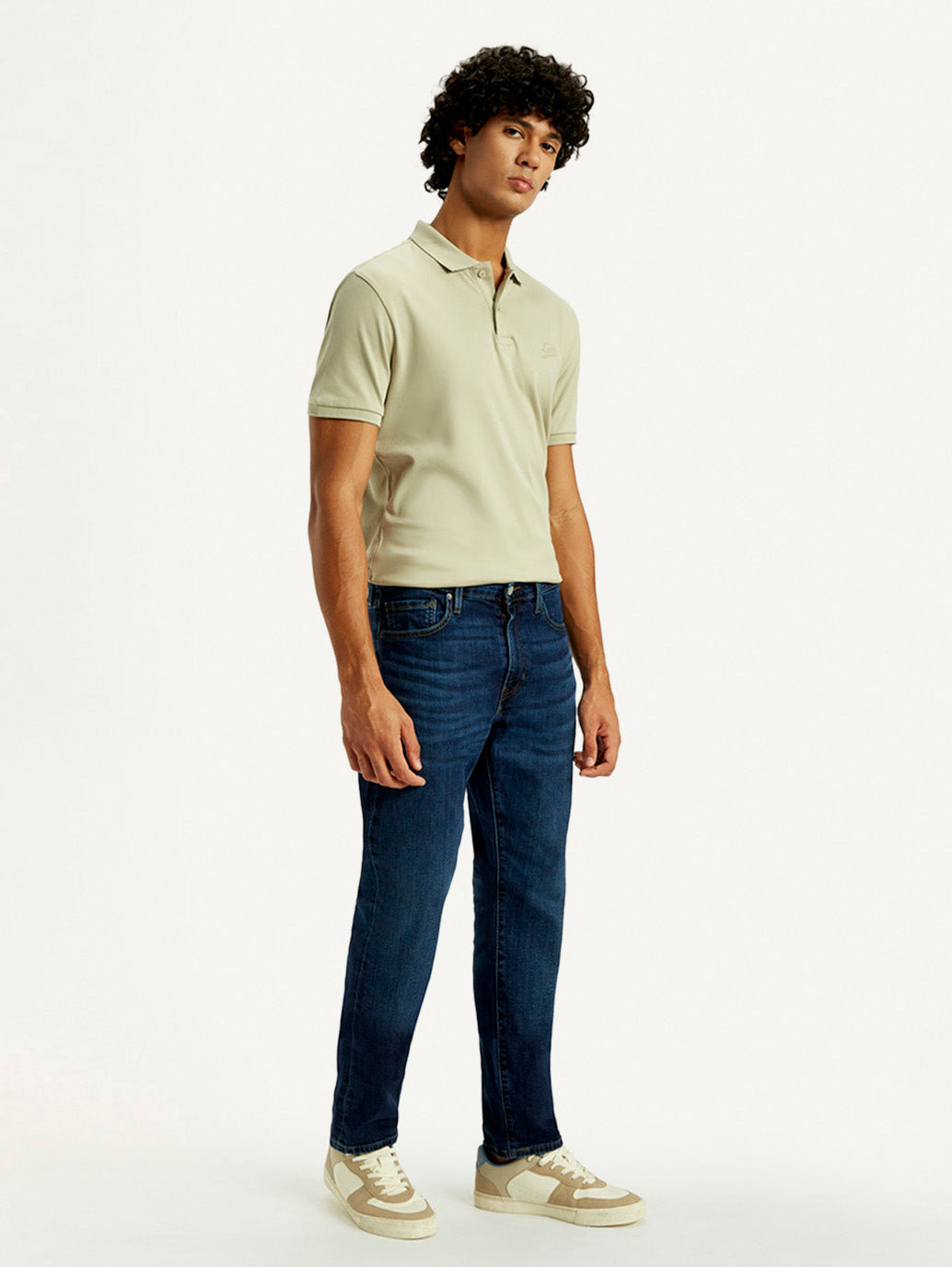 Men's 541 Med Indigo Athletic Tapered Fit Mid Rise Selvedge Jeans - Side View