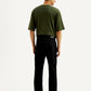 Men's 541 Black Athletic Tapered Fit Mid Rise Jeans - Back View