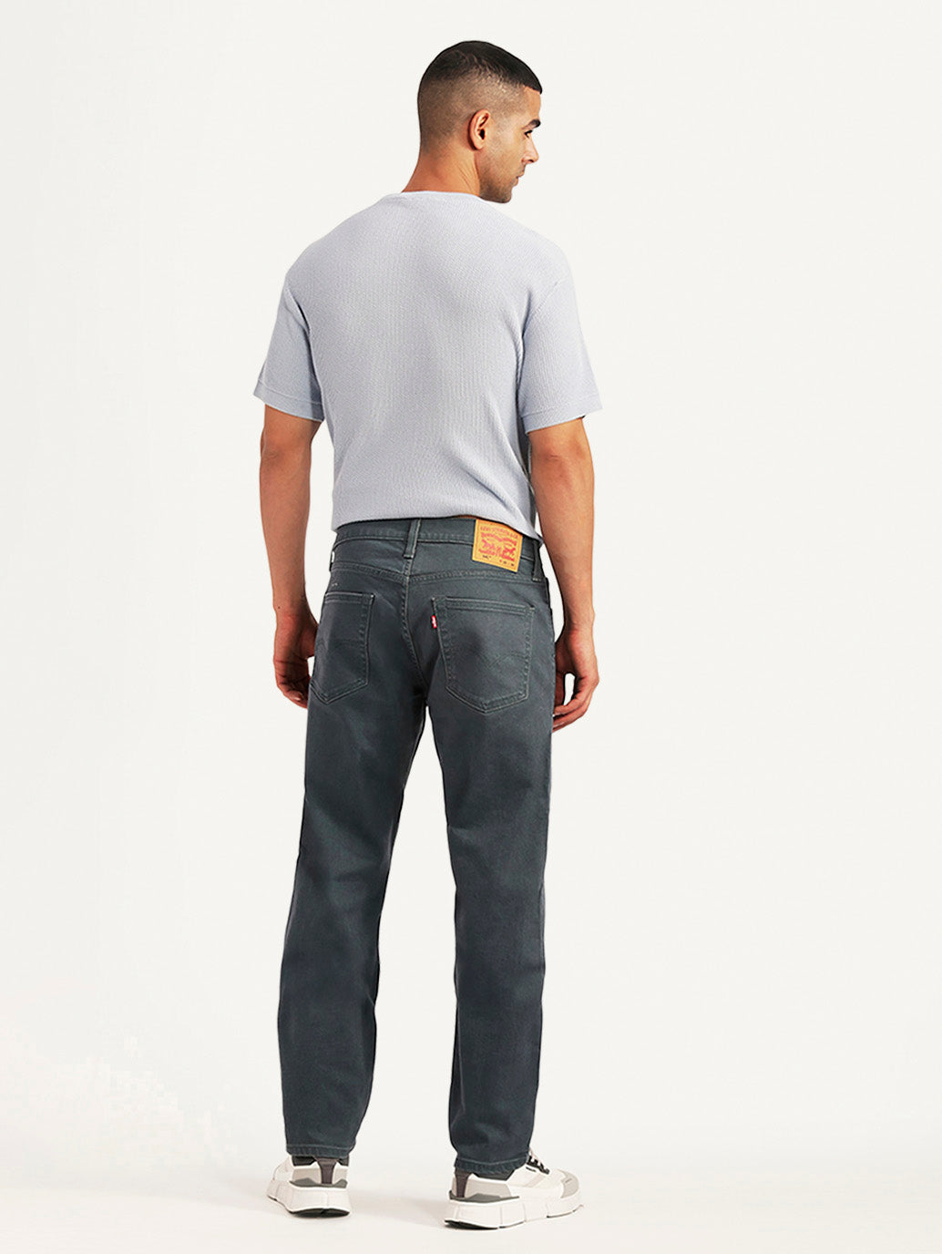 Men's 541 Grey Athletic Tapered Fit Mid Rise Jeans - Back View