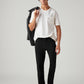 Men's 541 Black Athletic Tapered Fit Mid Rise Jeans - Styleshot View