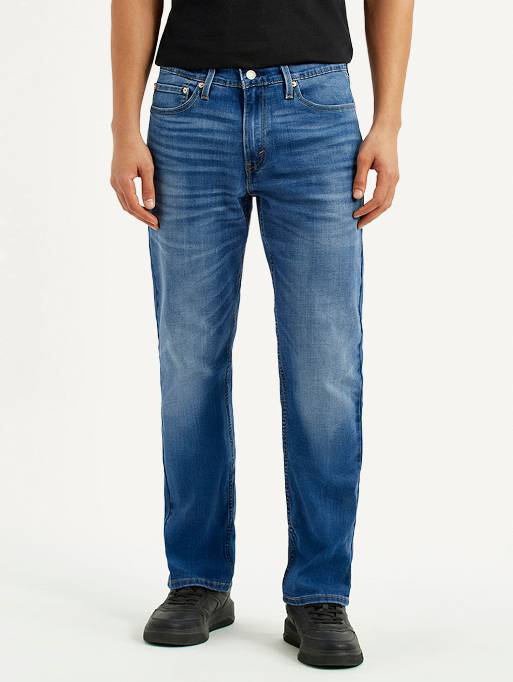 Men's 541 Blue Athletic Tapered Fit Mid Rise Jeans - Front View