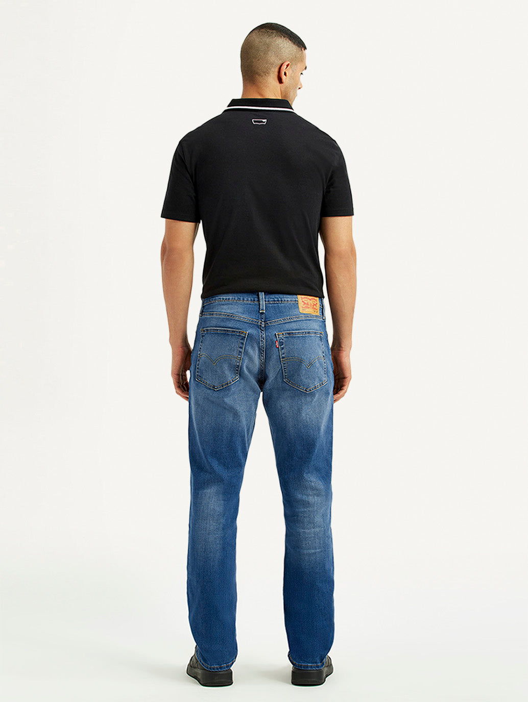 Men's 541 Blue Athletic Tapered Fit Mid Rise Jeans - Back View