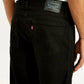Men's 541 Black Athletic Tapered Fit Mid Rise Jeans - Detail View