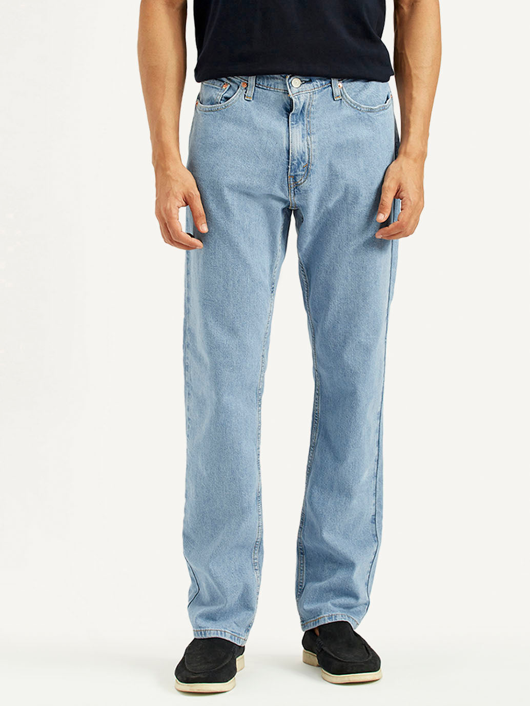 Men's 541 Light Blue Athletic Tapered Fit Mid Rise Jeans - Front View