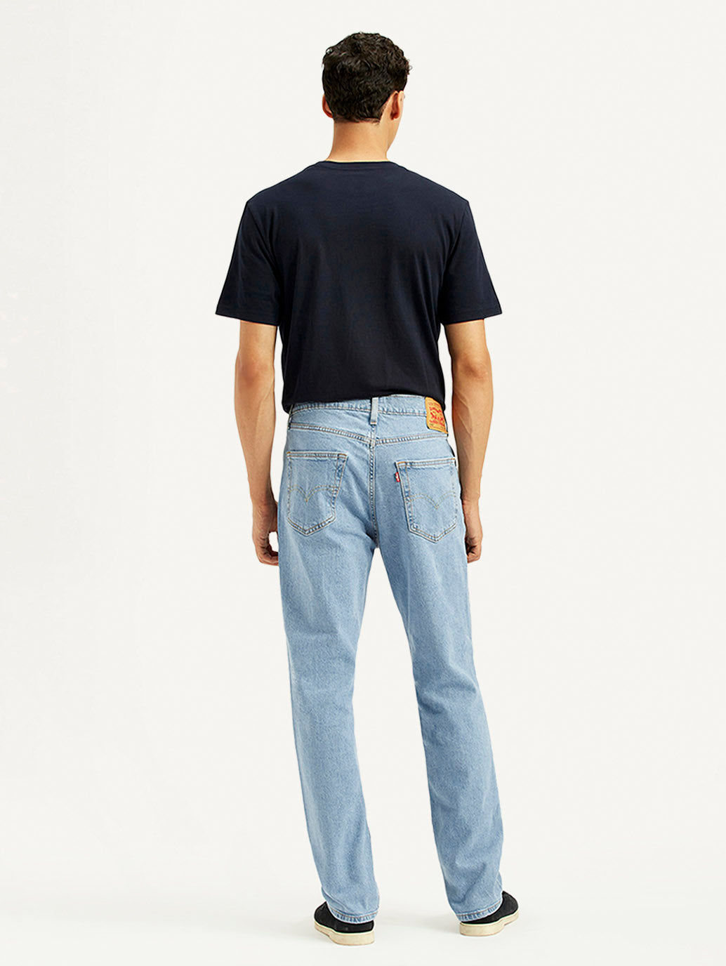 Men's 541 Light Blue Athletic Tapered Fit Mid Rise Jeans - Back View