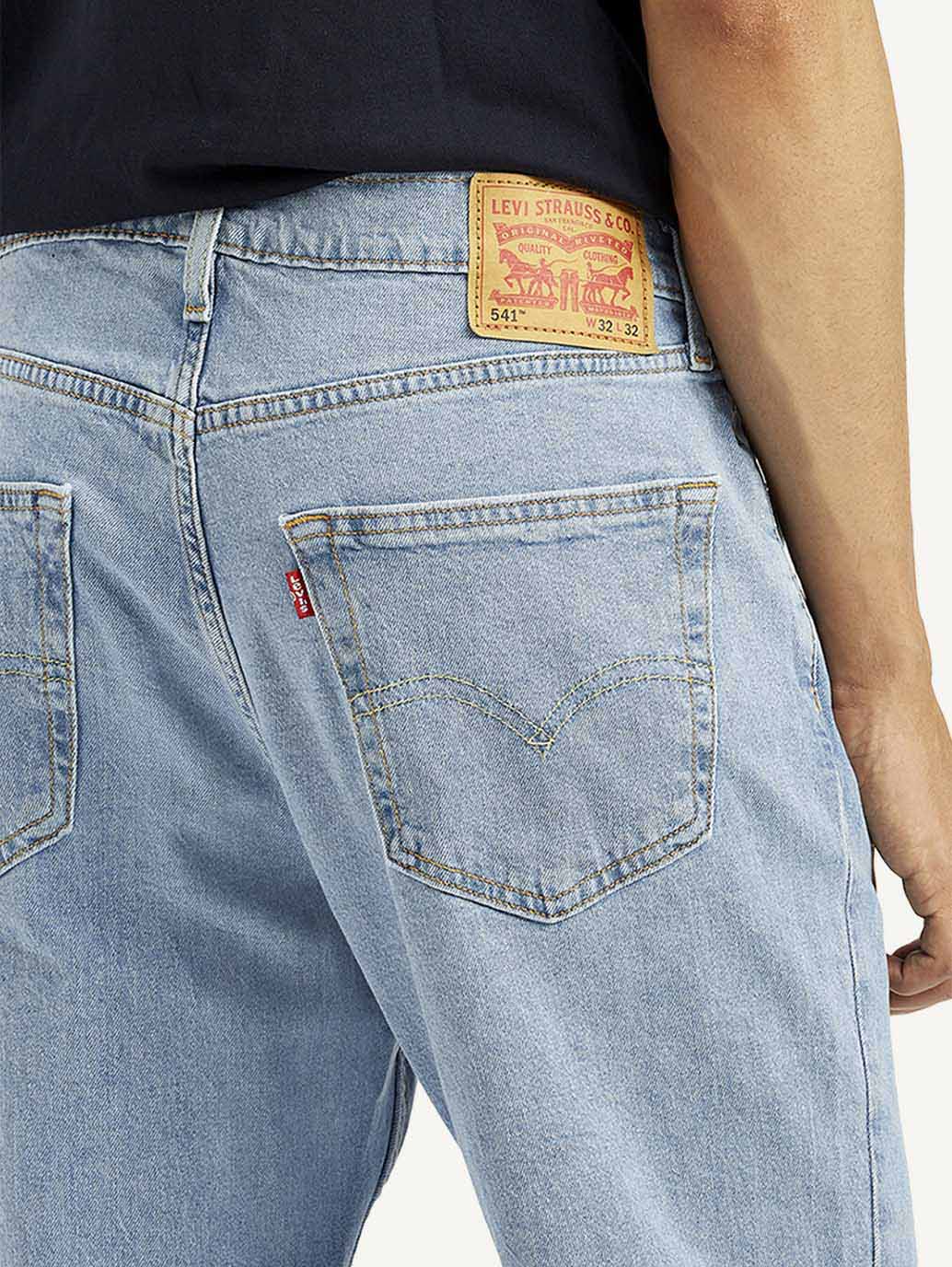 Men's 541 Light Blue Athletic Tapered Fit Mid Rise Jeans - Detail View