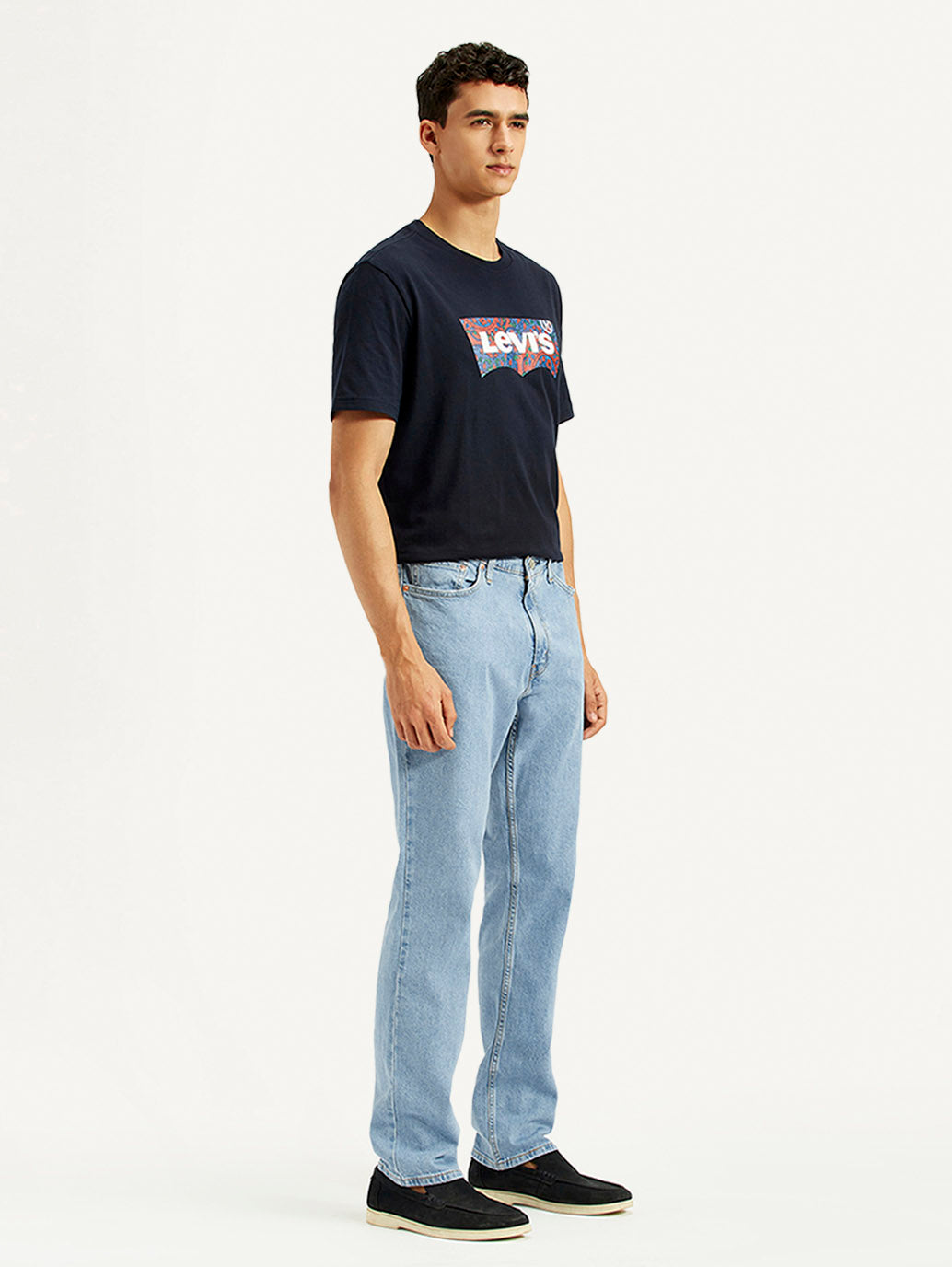 Men's 541 Light Blue Athletic Tapered Fit Mid Rise Jeans - Side View