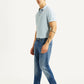 Men's 541 Blue Athletic Tapered Fit Mid Rise Selvedge Jeans - Styleshot View
