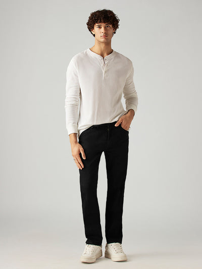 Men's 541 Black Athletic Tapered Fit Mid Rise Jeans