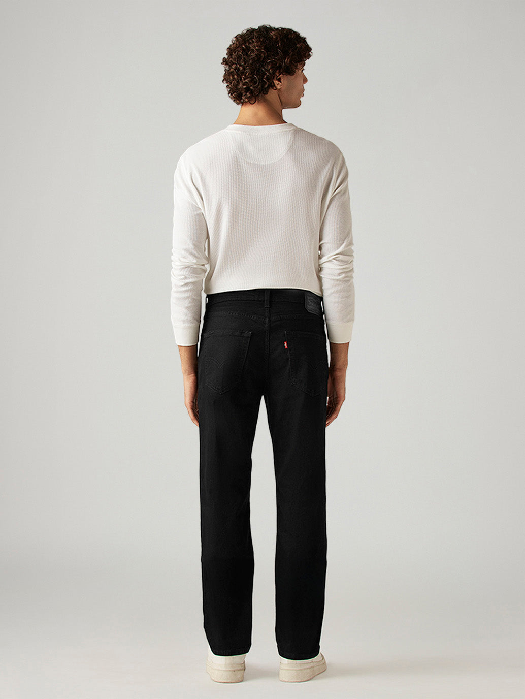 Men's 541 Black Athletic Tapered Fit Mid Rise Jeans - Back View