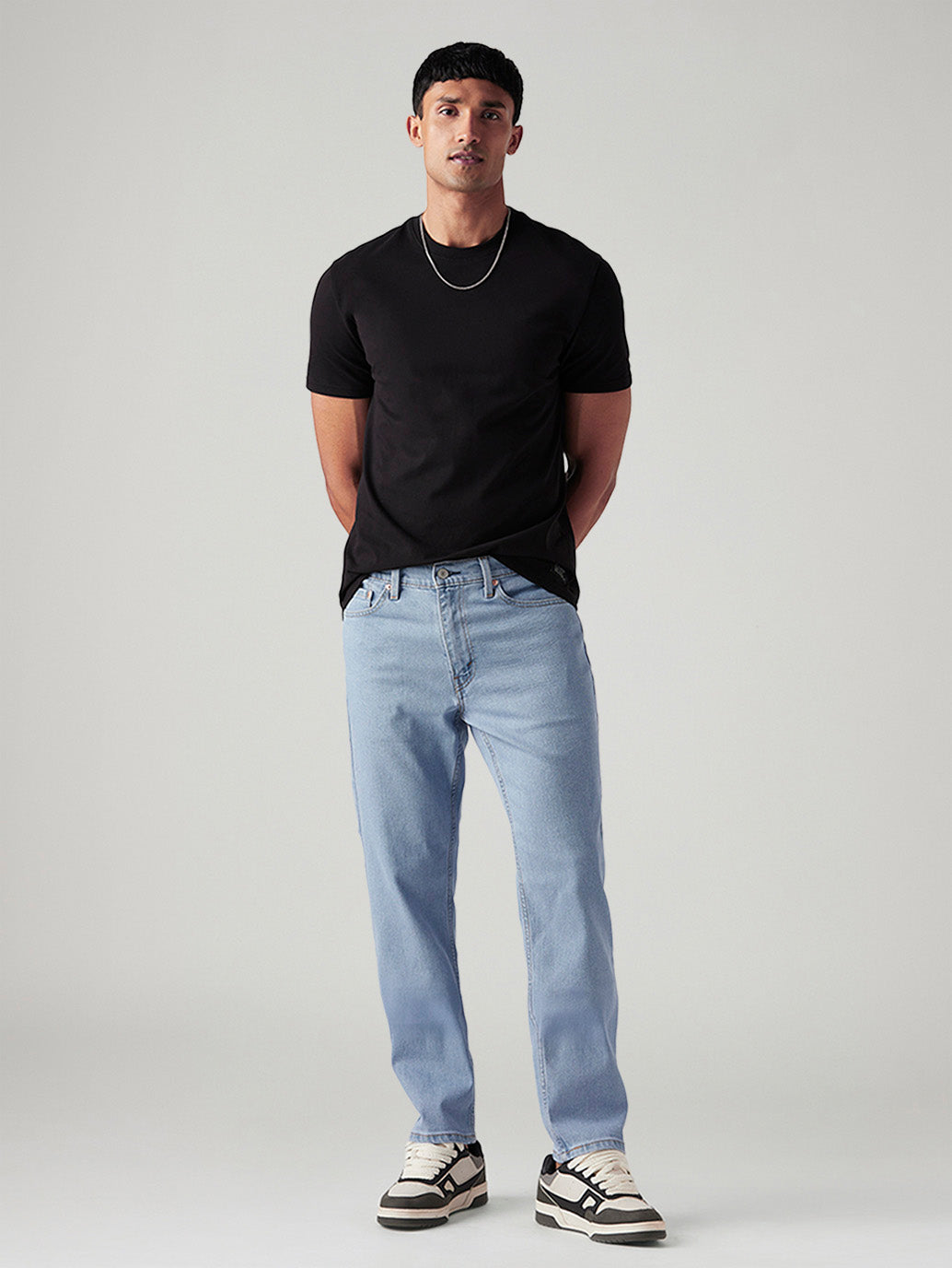 Men's 541 Light Blue Athletic Tapered Fit Mid Rise Jeans - Styleshot View