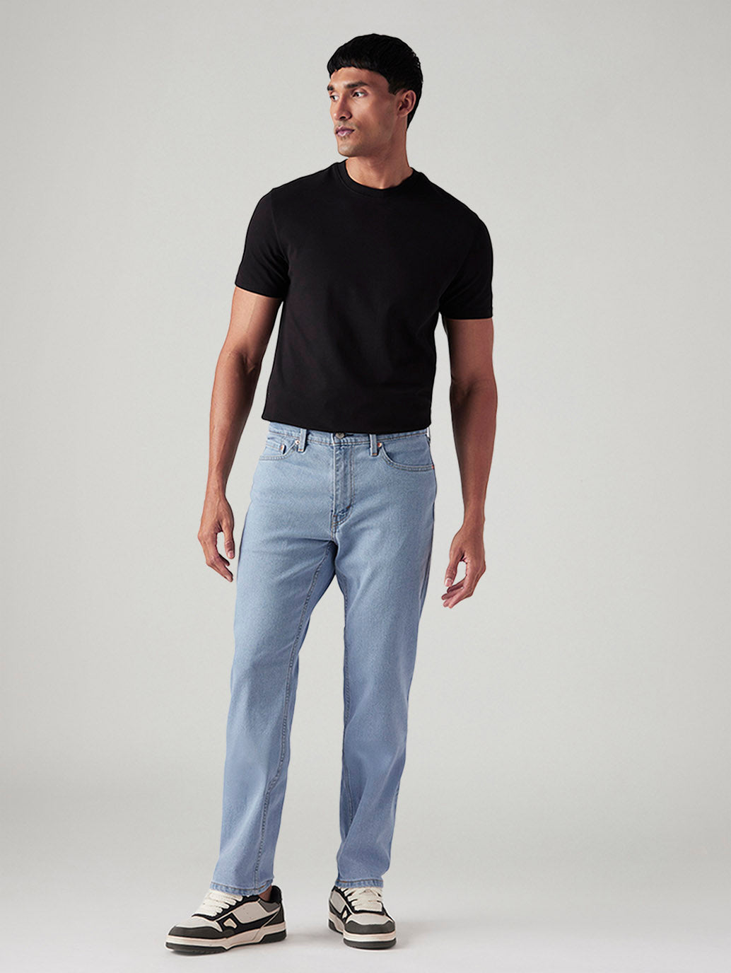 Men's 541 Light Blue Athletic Tapered Fit Mid Rise Jeans - Front View