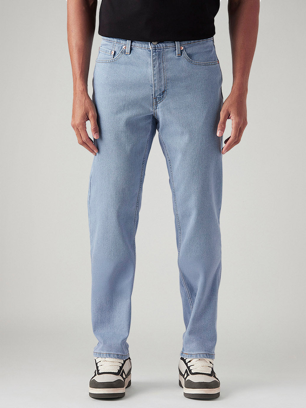 Men's 541 Light Blue Athletic Tapered Fit Mid Rise Jeans - Front View