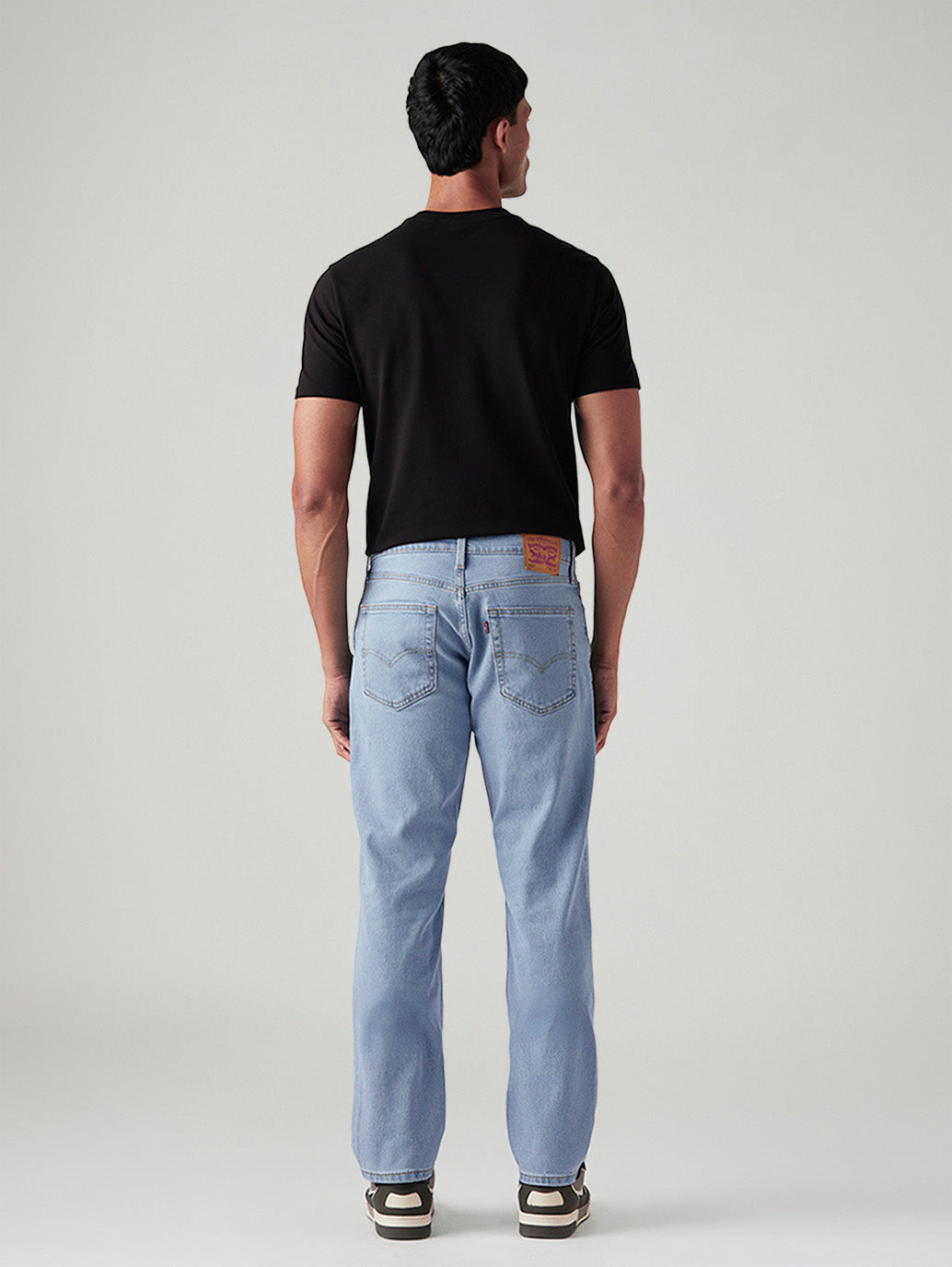 Men's 541 Light Blue Athletic Tapered Fit Mid Rise Jeans - Back View