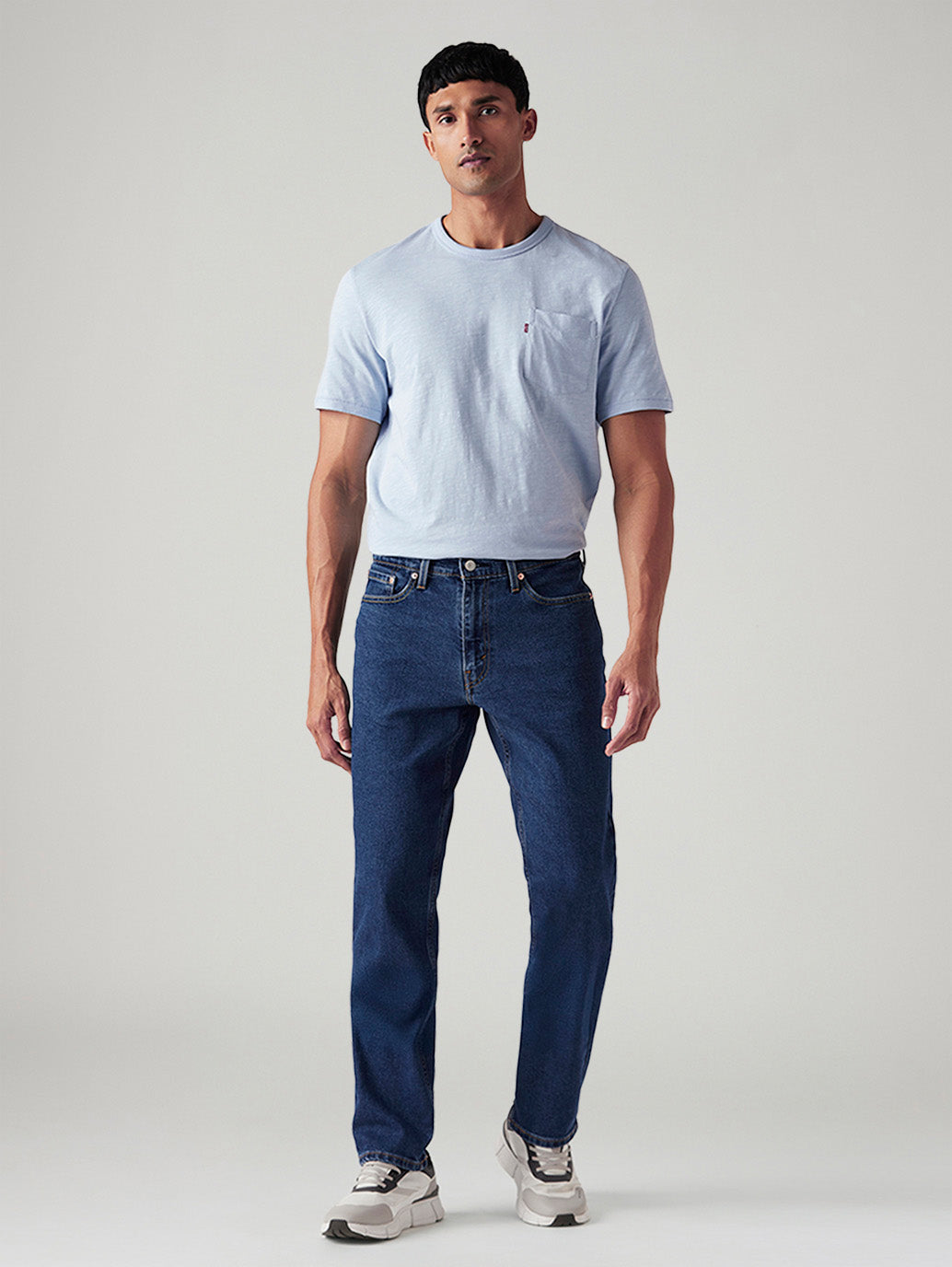 Men's 541 Blue Athletic Tapered Fit Mid Rise Jeans - Front View