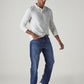 Men's 541 Med Indigo Athletic Tapered Fit Mid Rise Jeans - Styleshot View