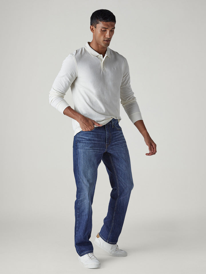 Men's 541 Med Indigo Athletic Tapered Fit Mid Rise Jeans