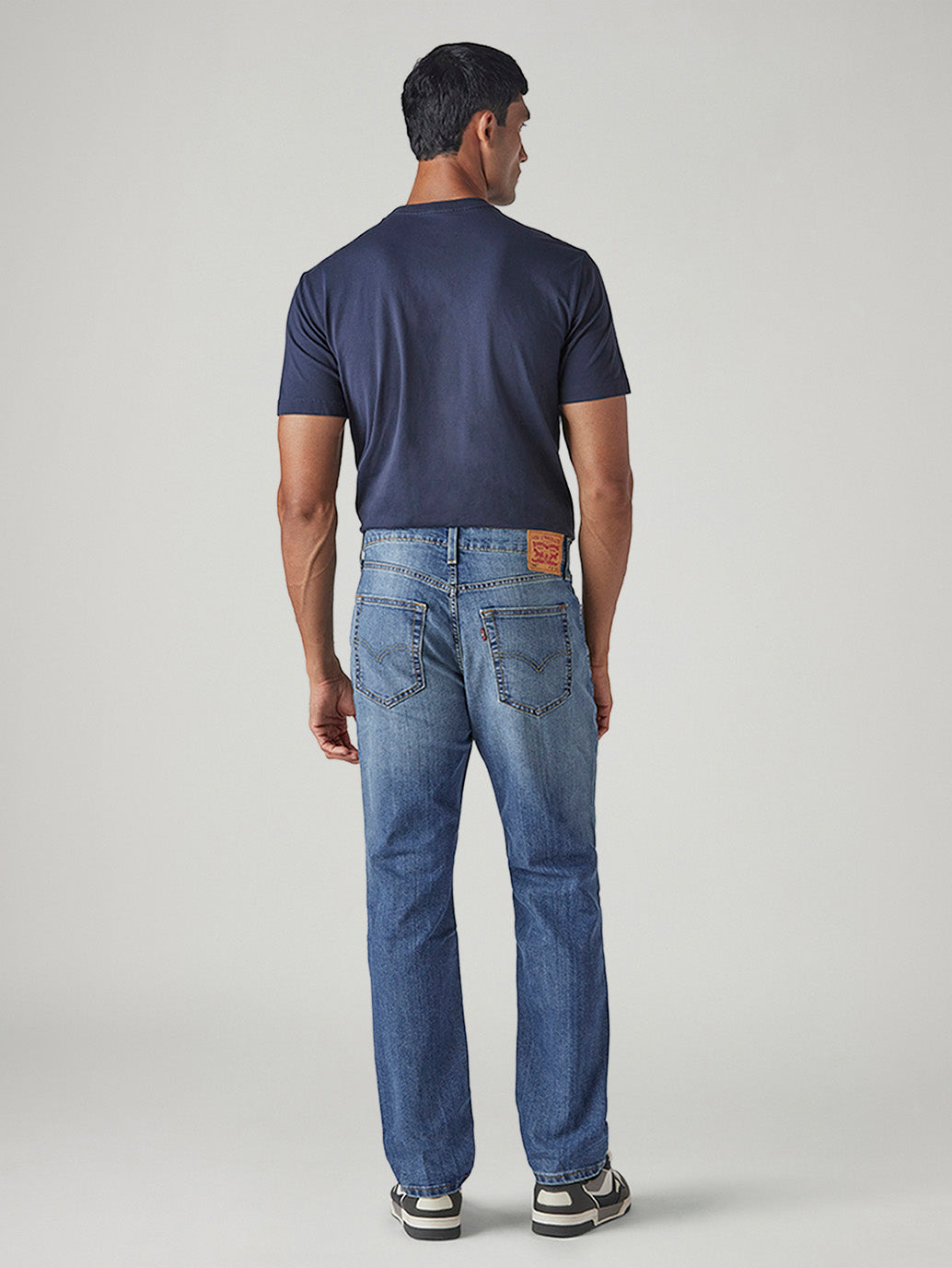 Men's 541 Blue Athletic Tapered Fit Mid Rise Kooltex Jeans - Back View